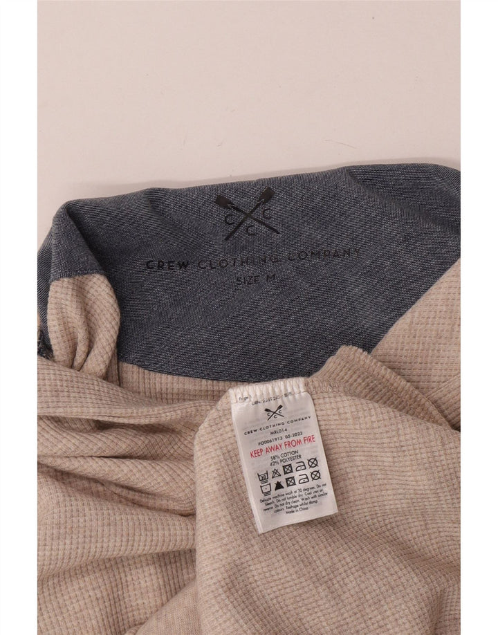 Crew Clothing Mens Hoodie Jumper Médio Algodão Bege