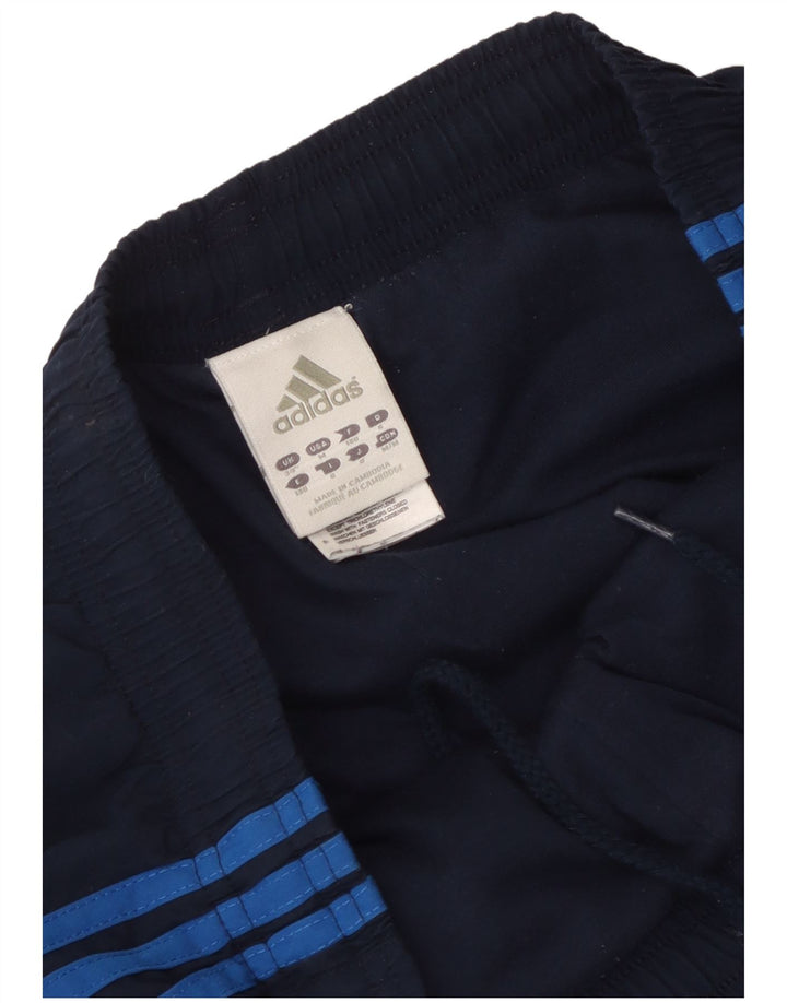 Calça de treino masculina Adidas Joggers grande poliéster azul marinho
