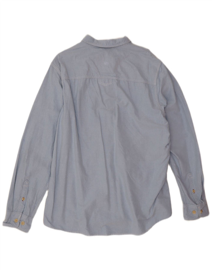 Camisa masculina Fat Face XL algodão azul