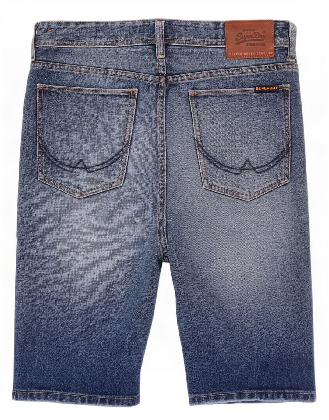 Shorts jeans masculino Superdry Slim Fit W30 algodão azul médio