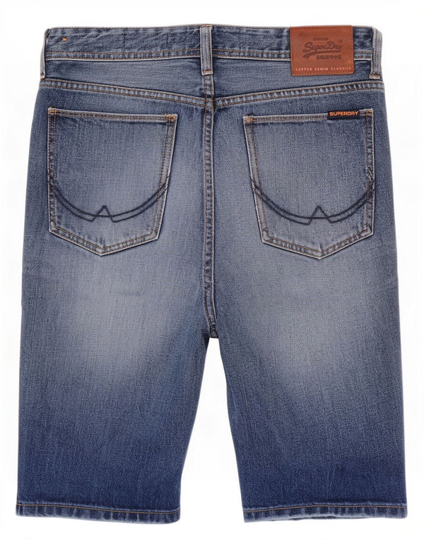 Shorts jeans masculino Superdry Slim Fit W30 algodão azul médio
