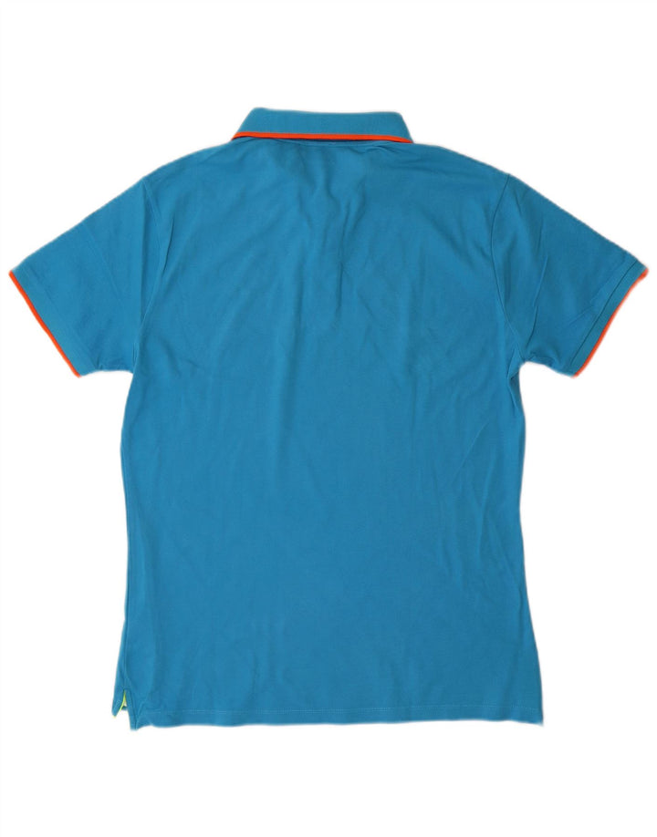 Camisa polo masculina PEUTEREY algodão azul médio