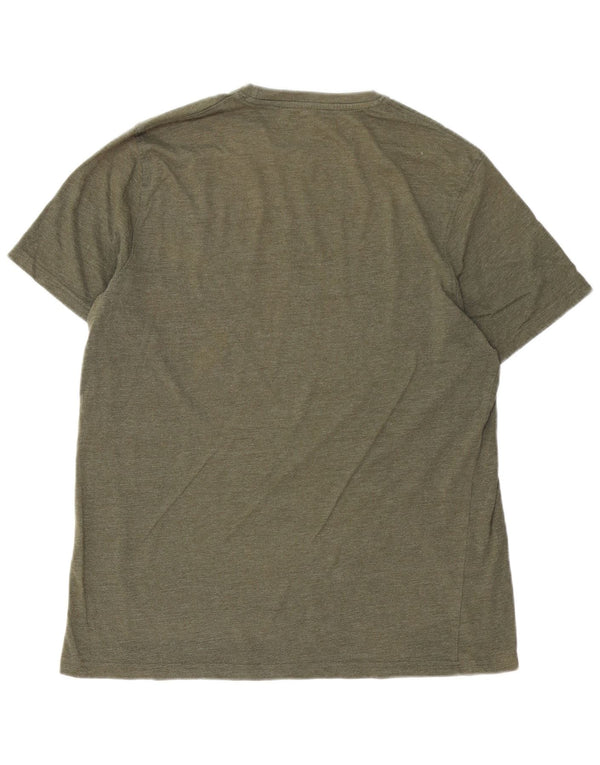 Camiseta gráfica masculina Mountain Warehouse grande algodão verde