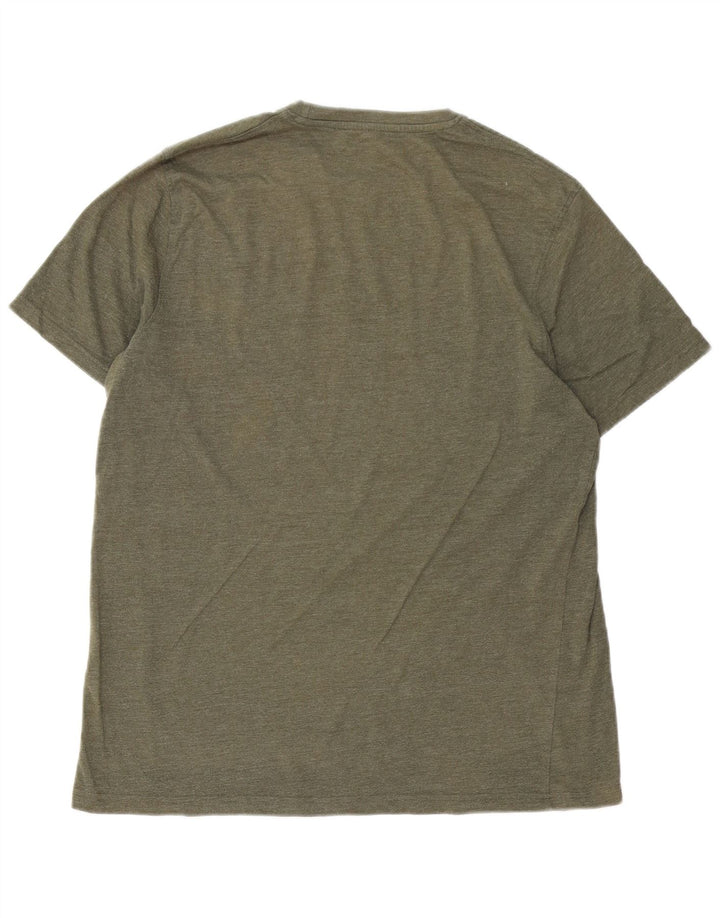 Camiseta gráfica masculina Mountain Warehouse grande algodão verde