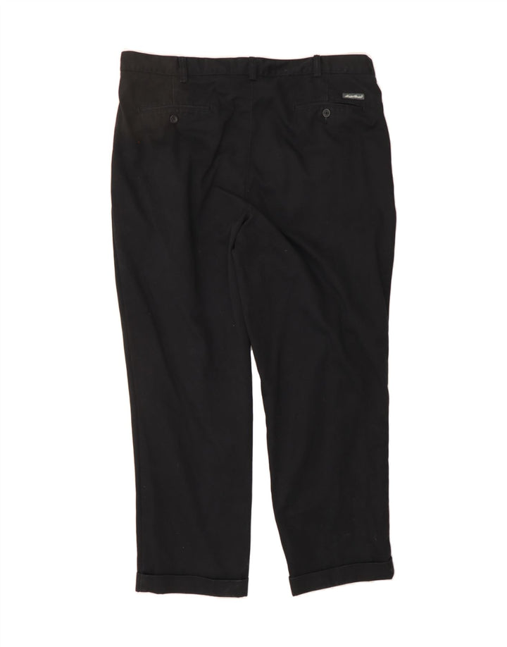EDDIE BAUER Mens Classic Fit Casual Trousers W42 L30 Black Cotton Vintage Eddie Bauer and Second-Hand Eddie Bauer from Messina Hembry 