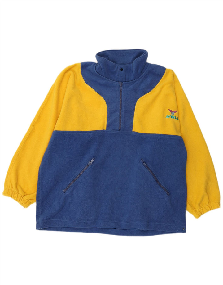 Suéter masculino de lã com zíper e gola KENNINGTON XL azul colorblock poliéster