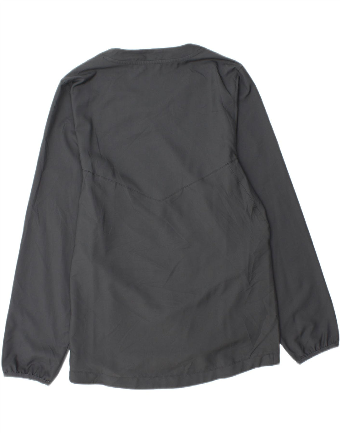 Top de beisebol masculino Nike manga comprida poliéster cinza pequeno