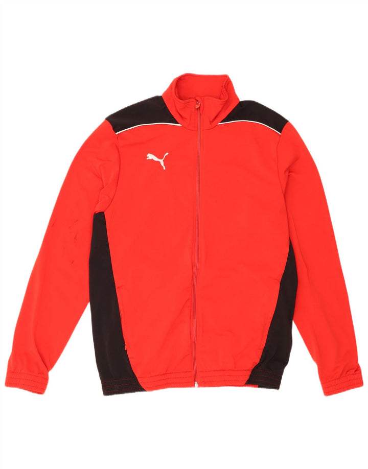 Puma Mens Graphic Tracksuit Top Jaqueta Médio Vermelho Colorblock