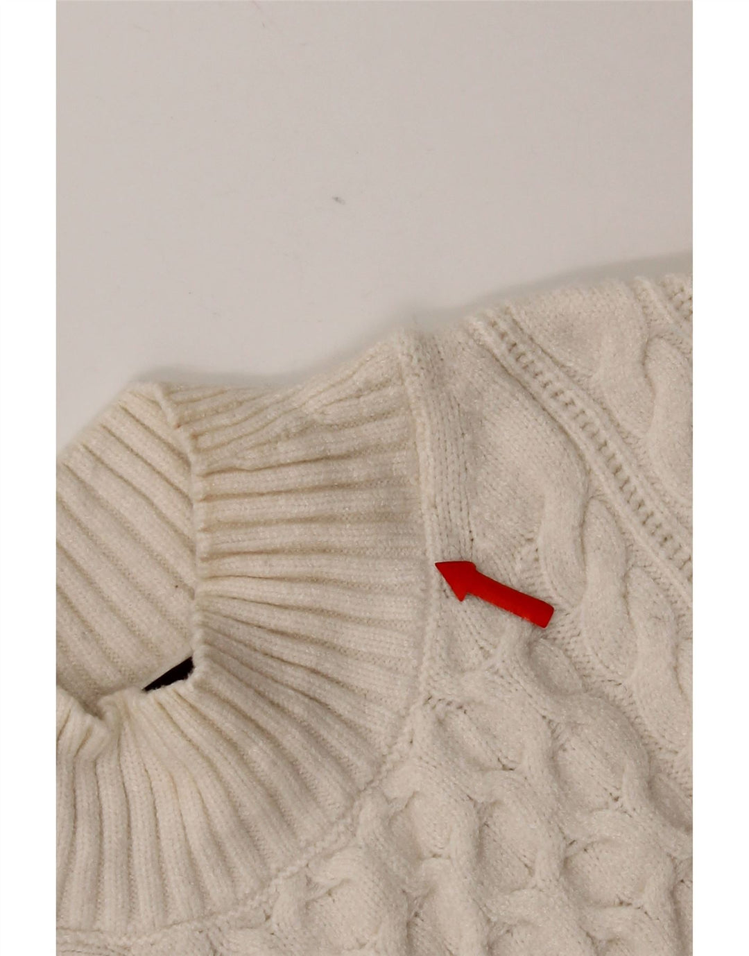 Suéter feminino Marks & Spencer com gola tartaruga Reino Unido 14 médio branco