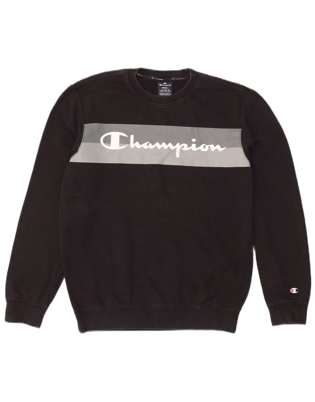 Champion moletom gráfico masculino jumper pequeno preto colorblock algodão