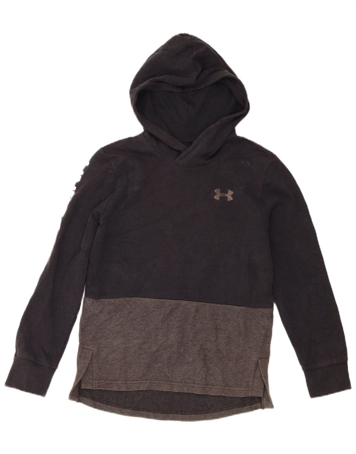 Suéter gráfico com capuz Under Armour Boys 9-10 anos cinza médio bloco colorido