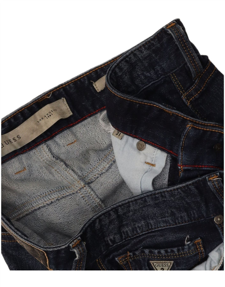Calça jeans reta slim masculina GUESS W31 L33 azul marinho