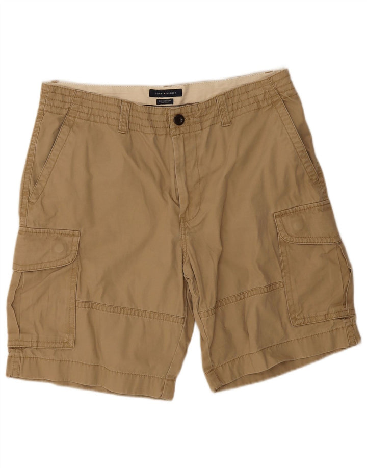 Shorts cargo masculino Tommy Hilfiger W36 grande algodão bege