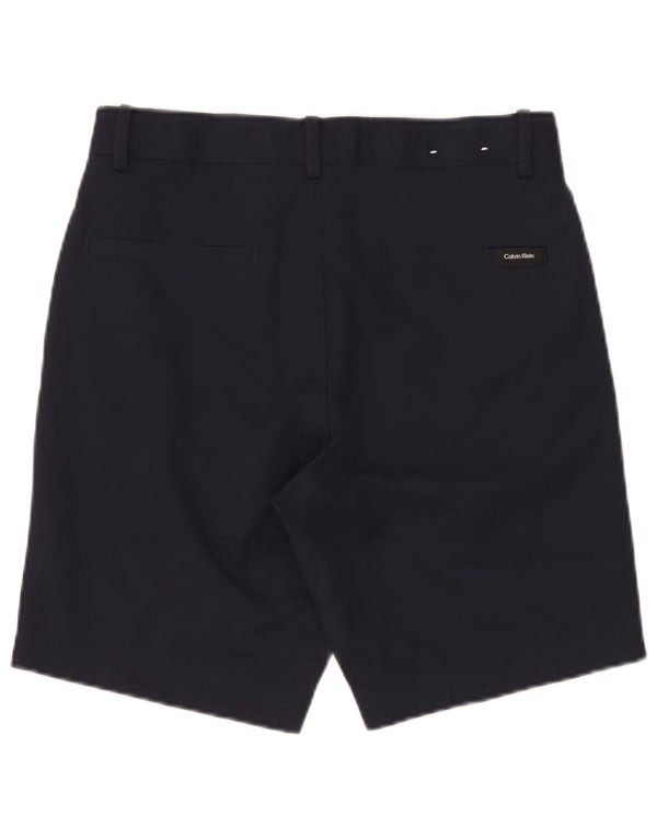 Shorts casuais masculinos Calvin Klein W30 poliéster azul marinho médio