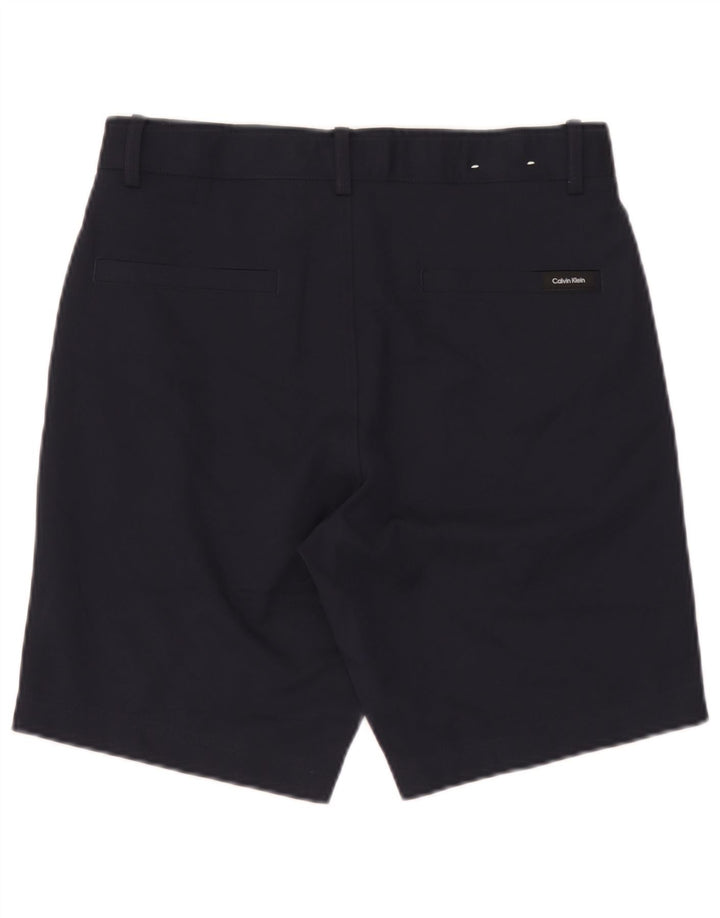 Shorts casuais masculinos Calvin Klein W30 poliéster azul marinho médio