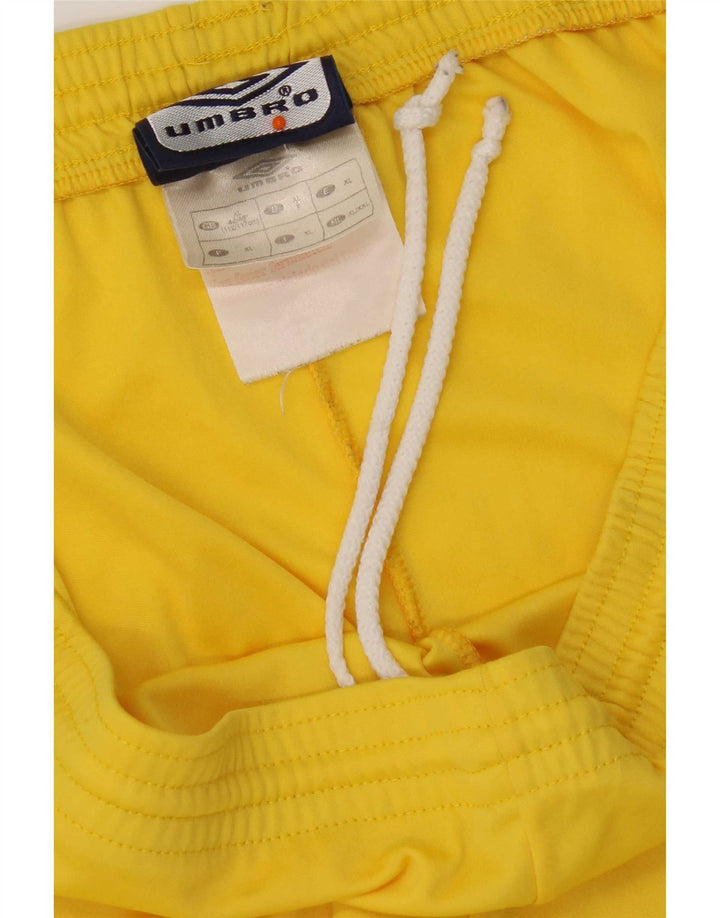 Umbro Mens Graphic 2 peças conjunto XL amarelo colorblock poliéster