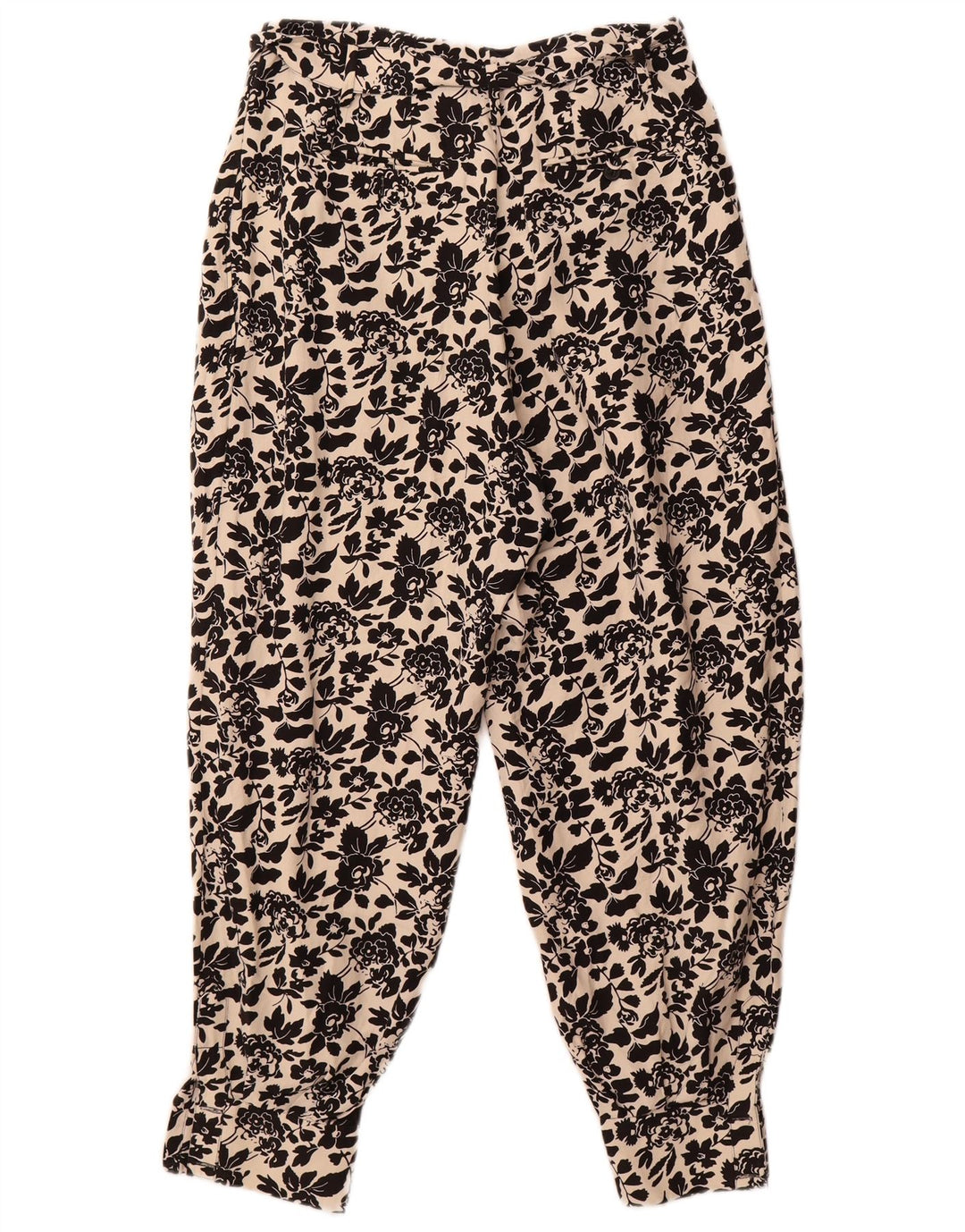 Calça harém feminina Ralph Lauren de cintura alta US 6 médio W30 L26 branco