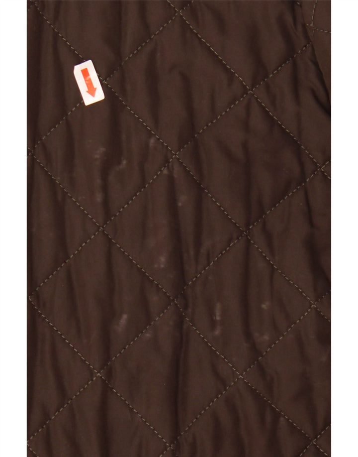 Jaqueta acolchoada masculina BARBOUR UK 40 grande poliéster marrom