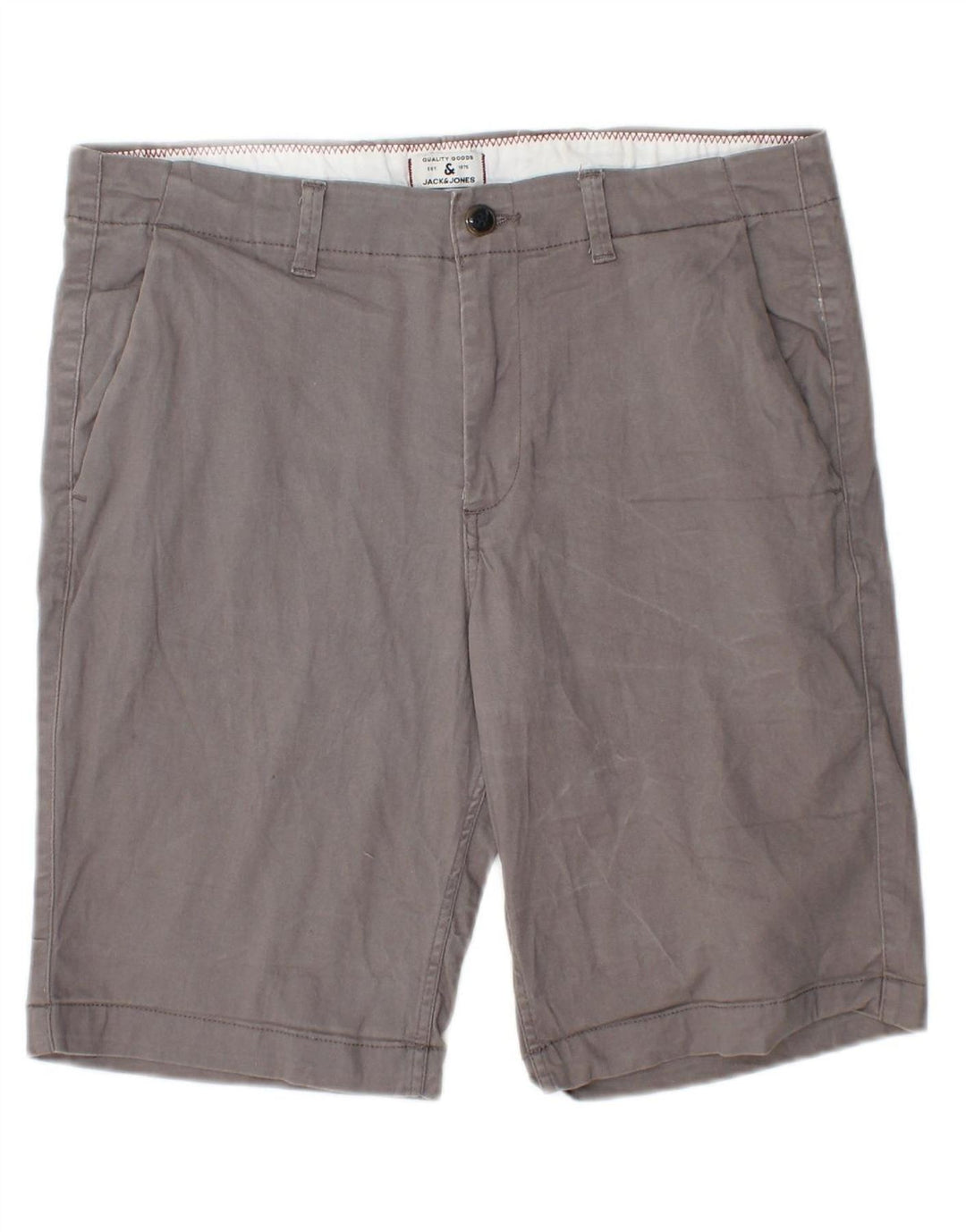 JACK & JONES Mens Chino Shorts Médio W32 Algodão Cinza