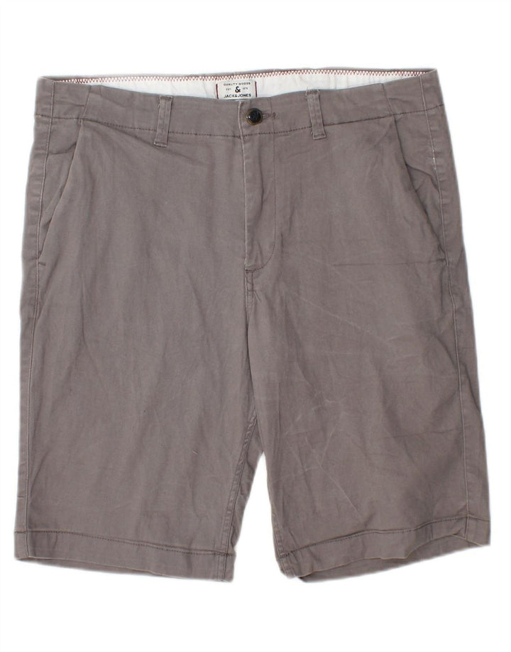 JACK & JONES Mens Chino Shorts Médio W32 Algodão Cinza