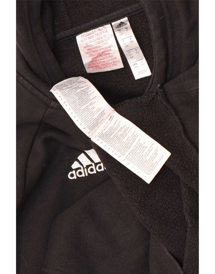 Camisola com capuz gráfico Adidas Boys 11-12 anos preto poliéster