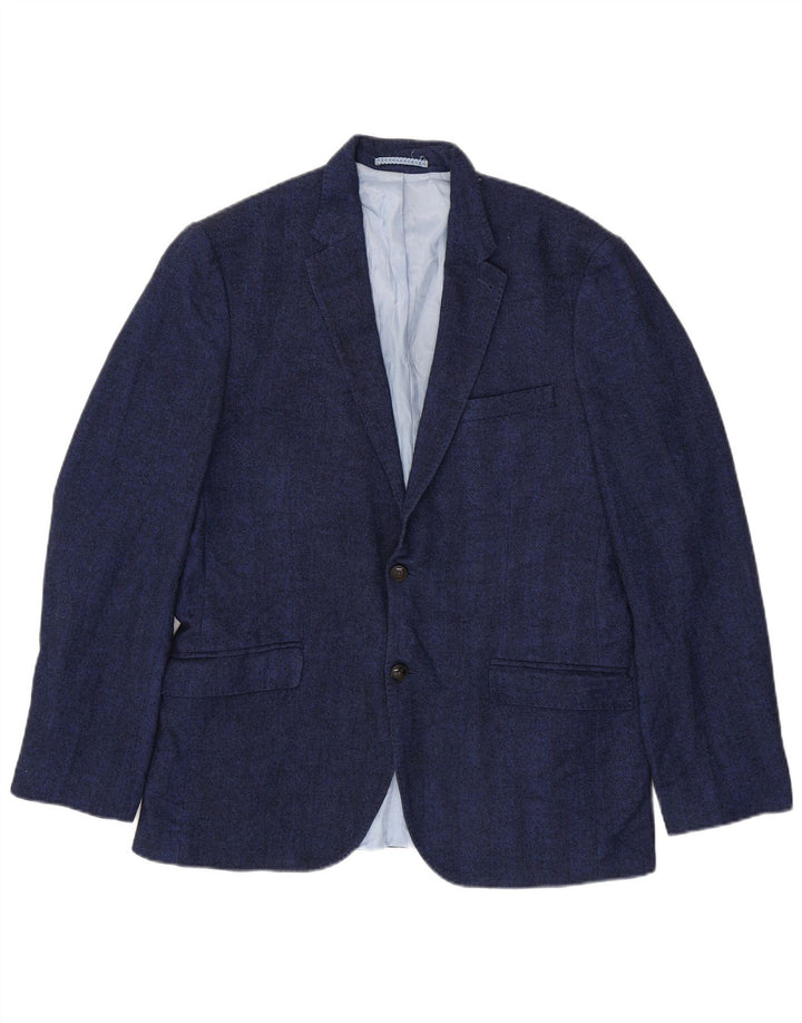 Jaqueta Blazer Masculina Marks & Spencer Tailored Fit Reino Unido 40 Grande Azul Marinho