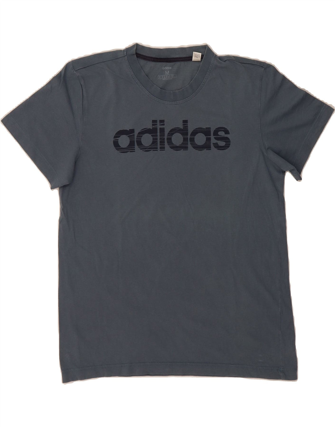 ADIDAS Mens Graphic T-Shirt Top Medium Blue Cotton Vintage Adidas and Second-Hand Adidas from Messina Hembry 
