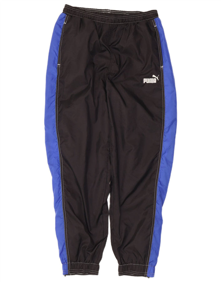 Calça esportiva masculina Puma Joggers médio preto colorblock poliamida