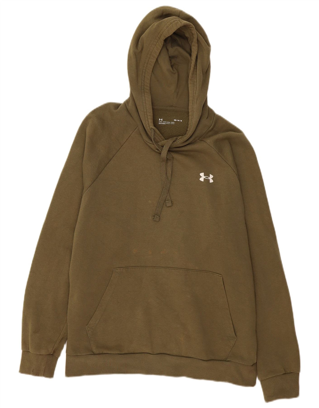Under Armour Mens Hoodie Jumper Médio Algodão Cáqui