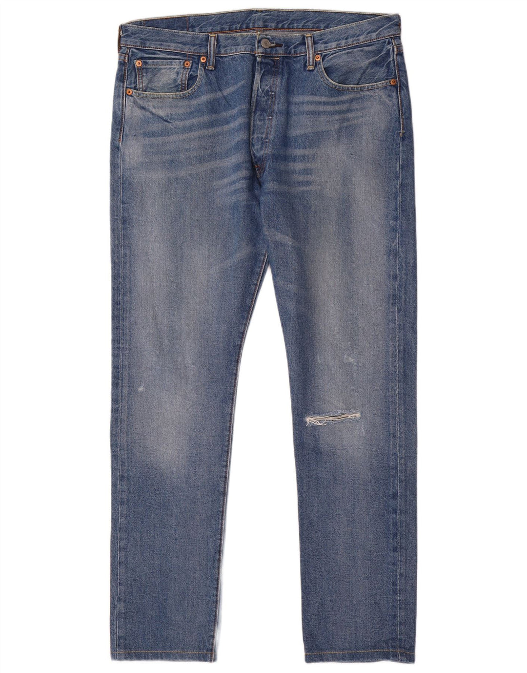 Levi's Masculino 501 Straight Jeans W36 L34 Azul Algodão