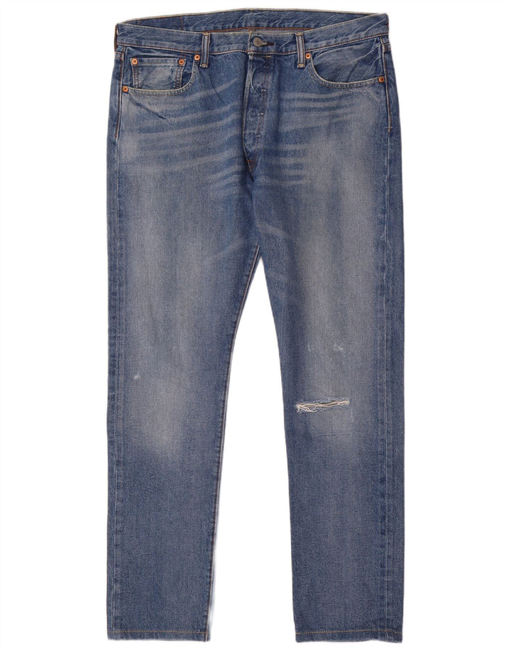 Levi's Masculino 501 Straight Jeans W36 L34 Azul Algodão