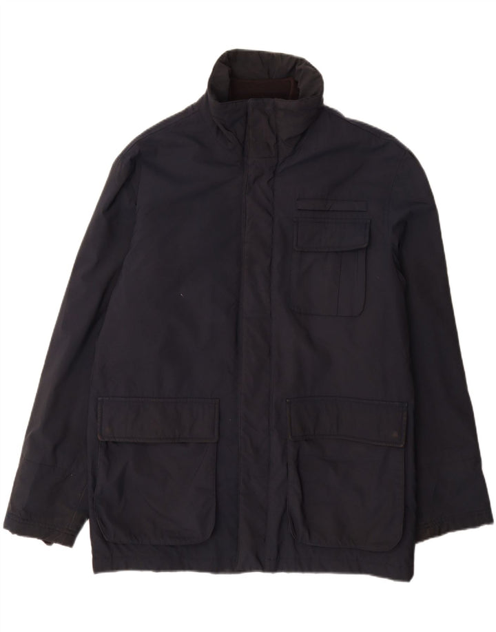 Jaqueta utilitária masculina FAY UK 38 poliéster azul marinho médio