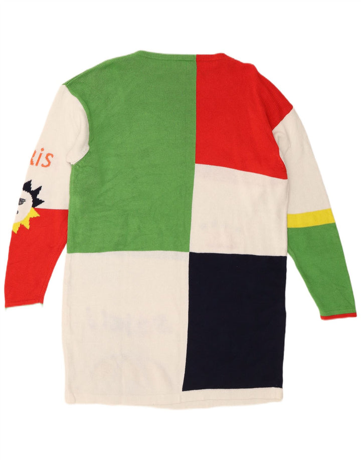 Vestido jumper feminino Lecomte de manga comprida Reino Unido 14 grande multicolorido