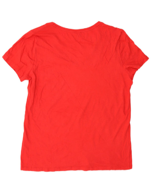 Camiseta feminina gráfica Nautica UK 18 XL algodão vermelho