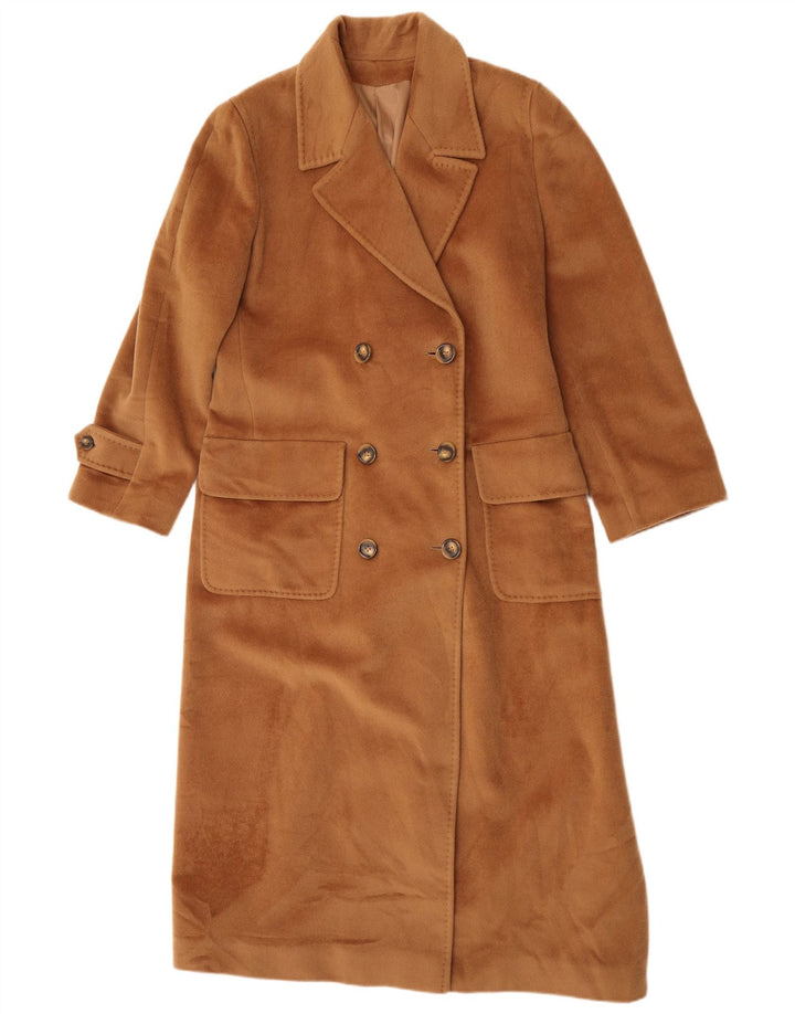 Casaco feminino Piacenza com peito duplo Reino Unido 14 grande lã marrom