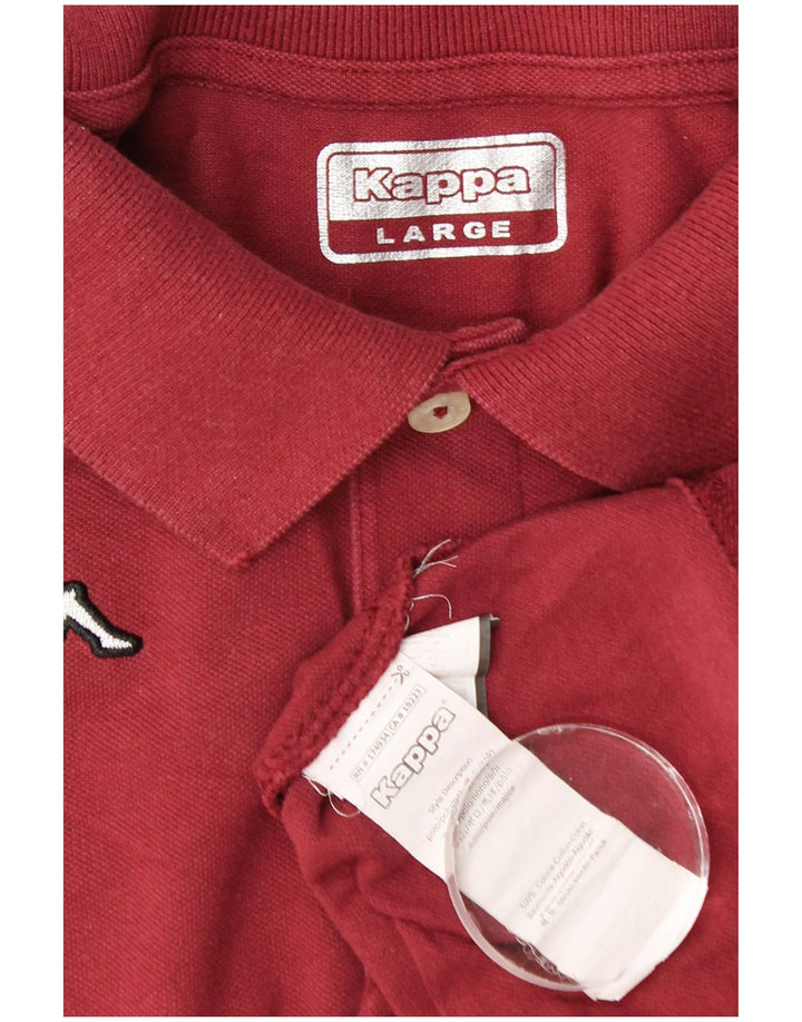 Camisa polo masculina Kappa grande algodão vermelho