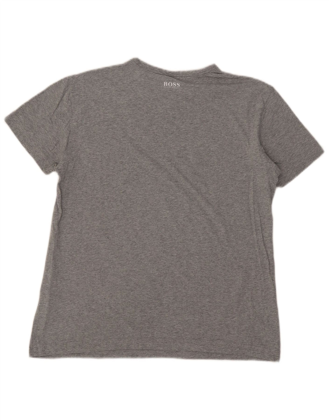 Hugo Boss Mens T-Shirt Top Pequeno Algodão Cinza