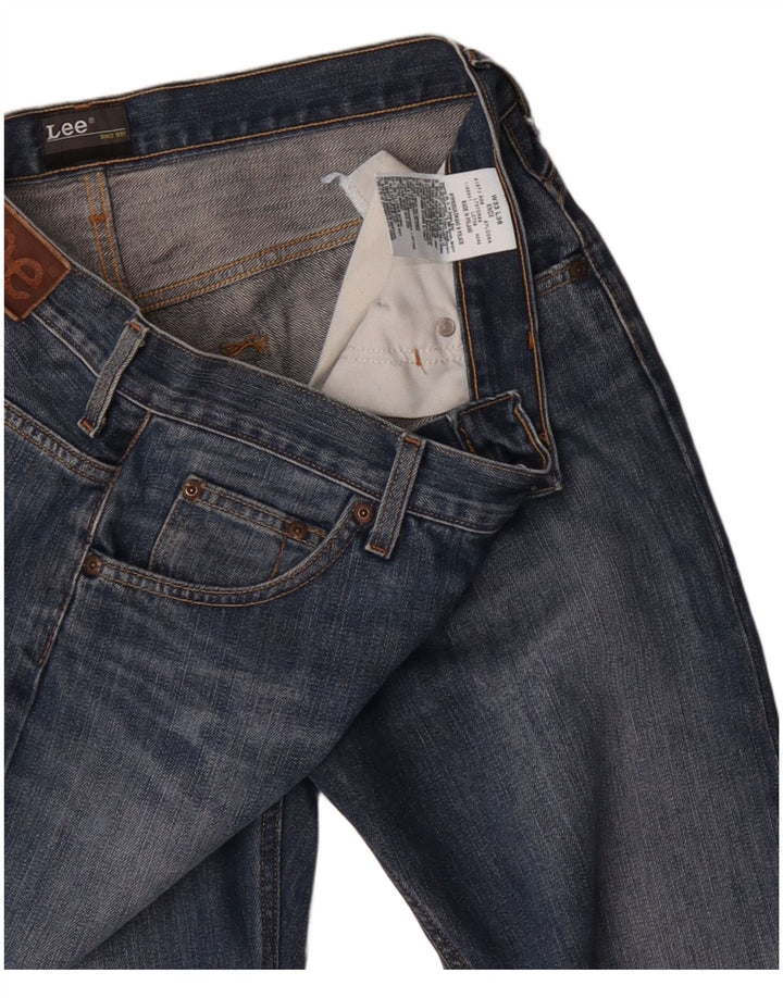 Lee Mens Knox Straight Jeans W33 L36 Azul Algodão