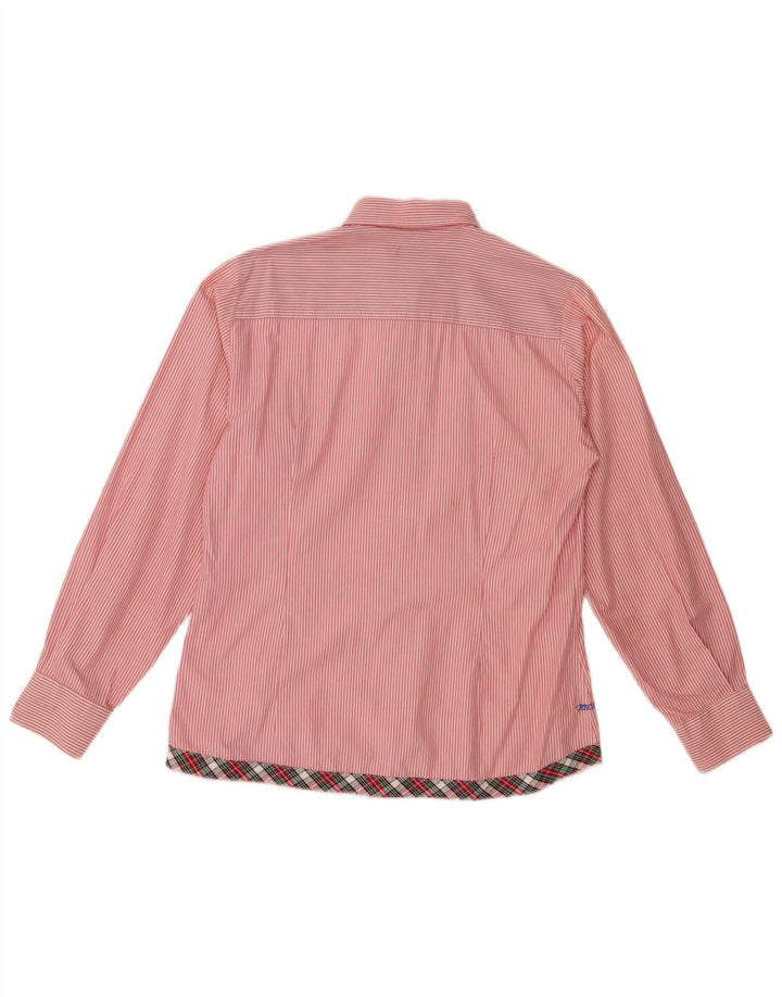 MARLBORO CLASSICS Camisa masculina slim fit grande listra rosa