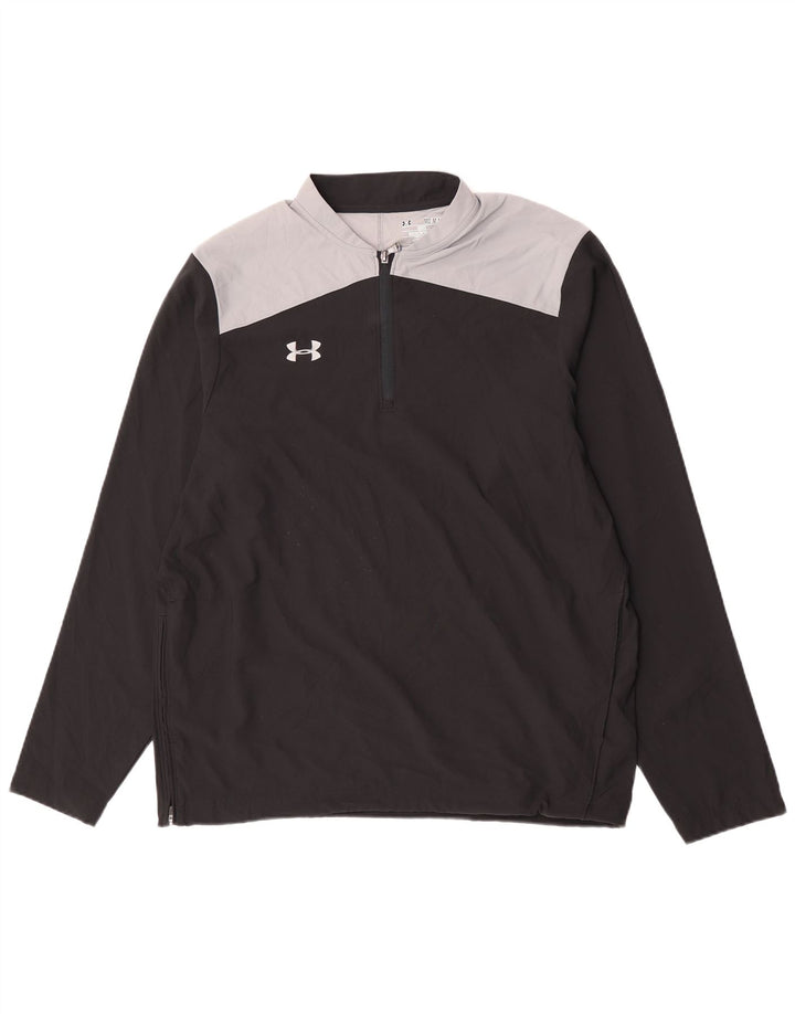 Under Armour Mens Cold Gear Top Manga Longa Médio Preto Colorblock