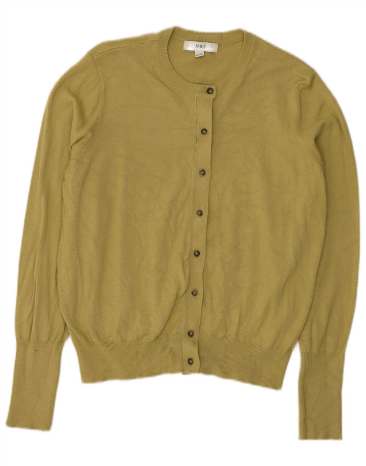 Suéter cardigã feminino Marks & Spencer UK 14 viscose verde médio