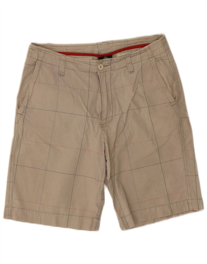 Shorts Chino Masculino Converse Pequeno W28 Algodão Xadrez Bege