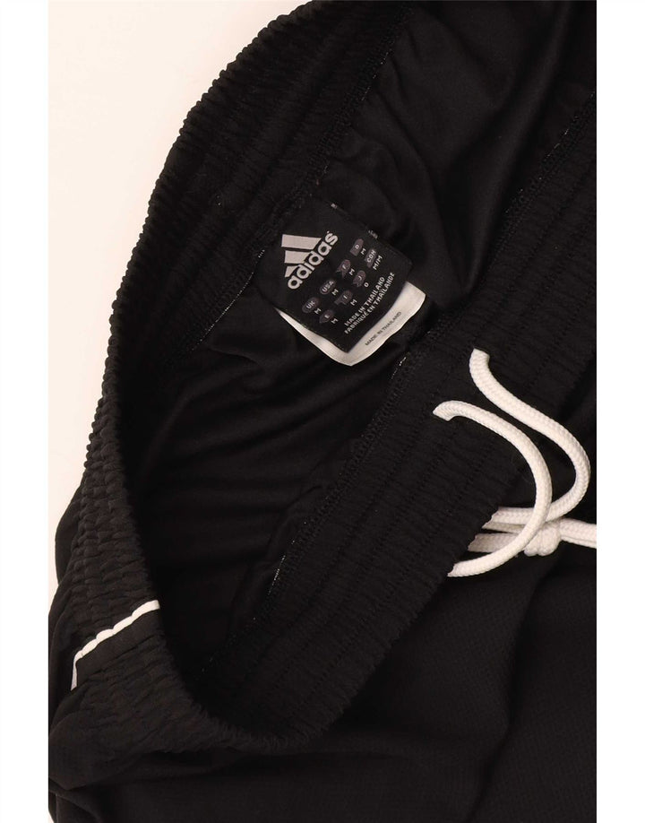 Shorts esportivos femininos Adidas médio preto colorblock poliéster