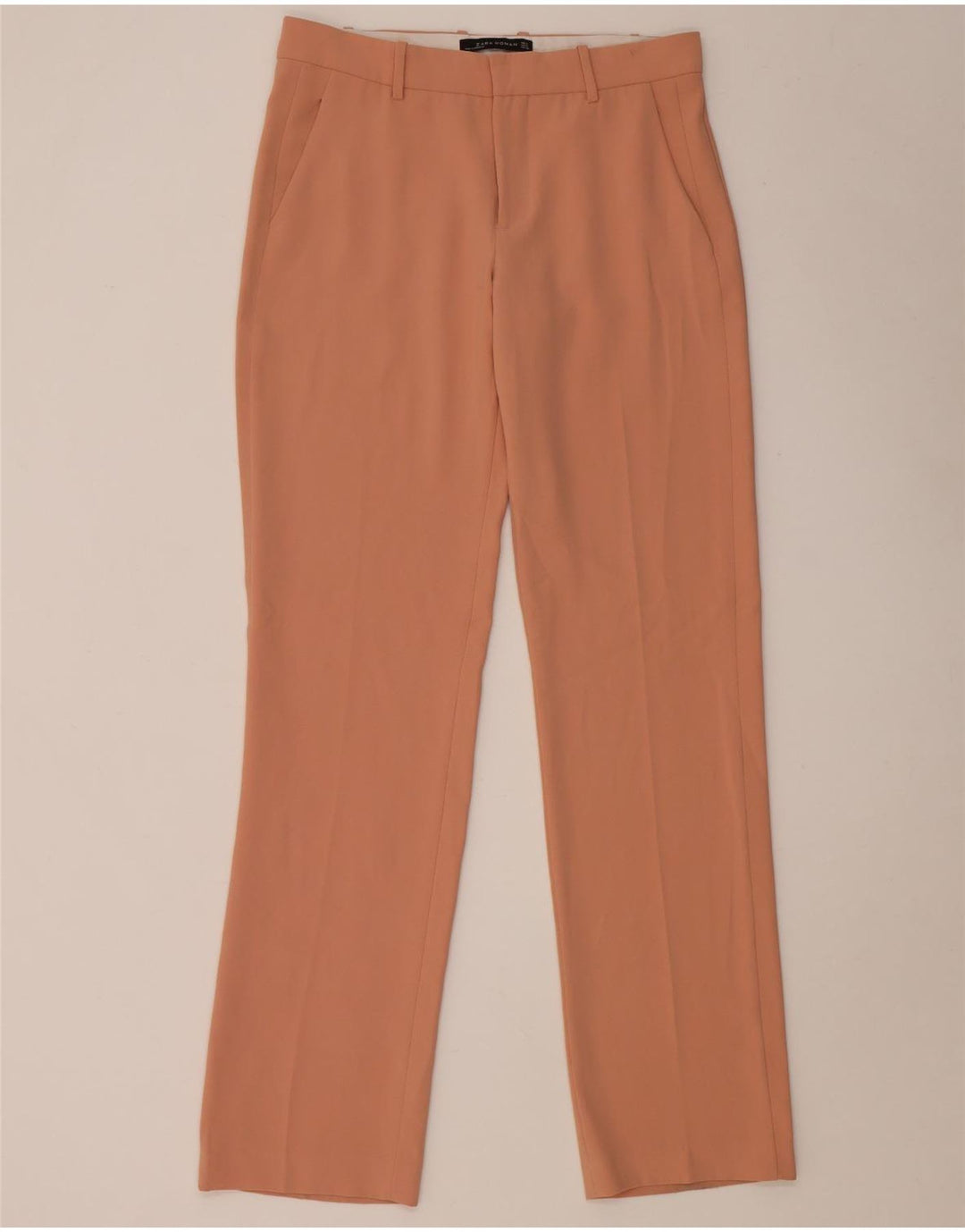 Calça Chino reta feminina Zara médio W28 L34 poliéster rosa