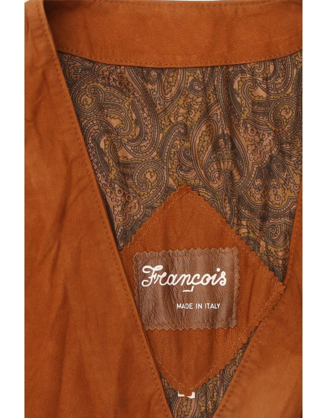 Colete Vintage Masculino em Camurça XL Marrom