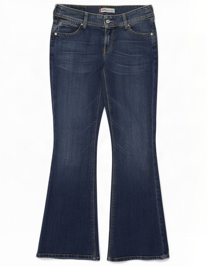 Calça jeans feminina Levi's 479 Booty Flared W30 L32 azul algodão