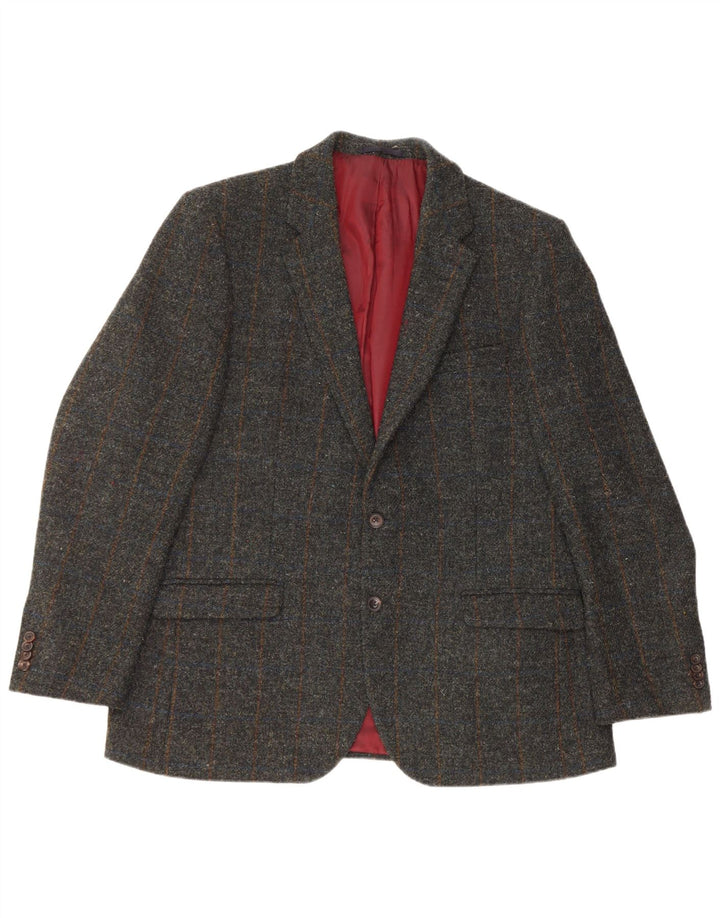MARKS & SPENCER Jaqueta blazer masculina de 2 botões UE 54 2XL verde xadrez nova lã