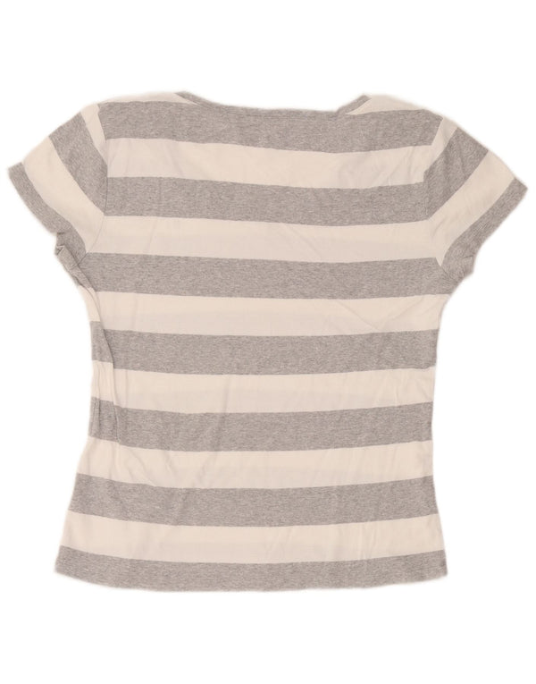 Camiseta Tommy Hilfiger Mulher Top UK 18 XL Listrado Cinza