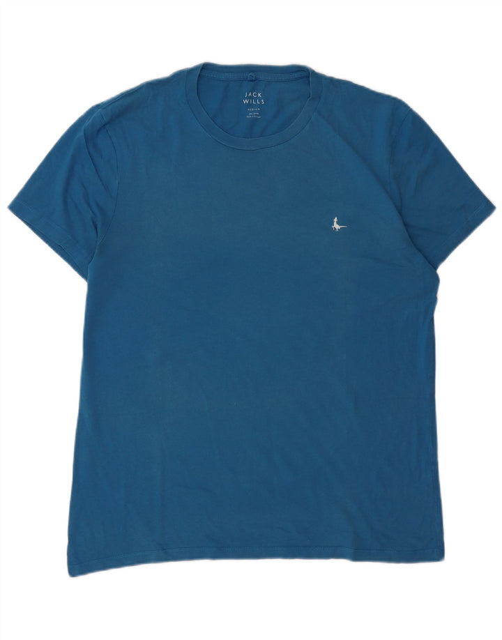 Camiseta masculina Jack Wills Top médio algodão azul