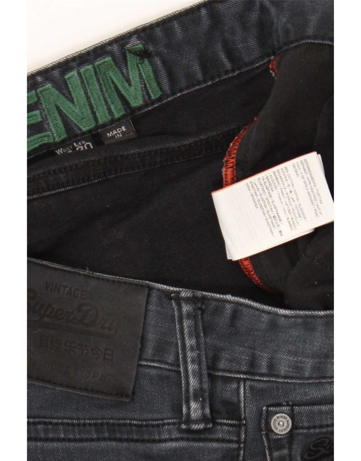 Jeans Superdry Masculino Slim W34 L27 Algodão Preto